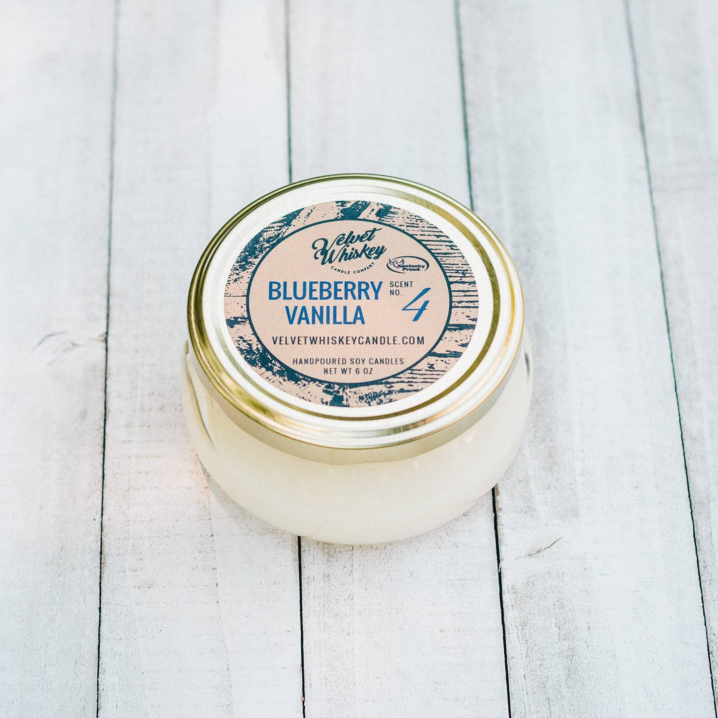 6 oz Velvet Whiskey Candle Co. Blueberry Vanilla Candle