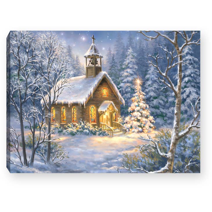 The Chapel 8x6 Lighted Tabletop Canvas