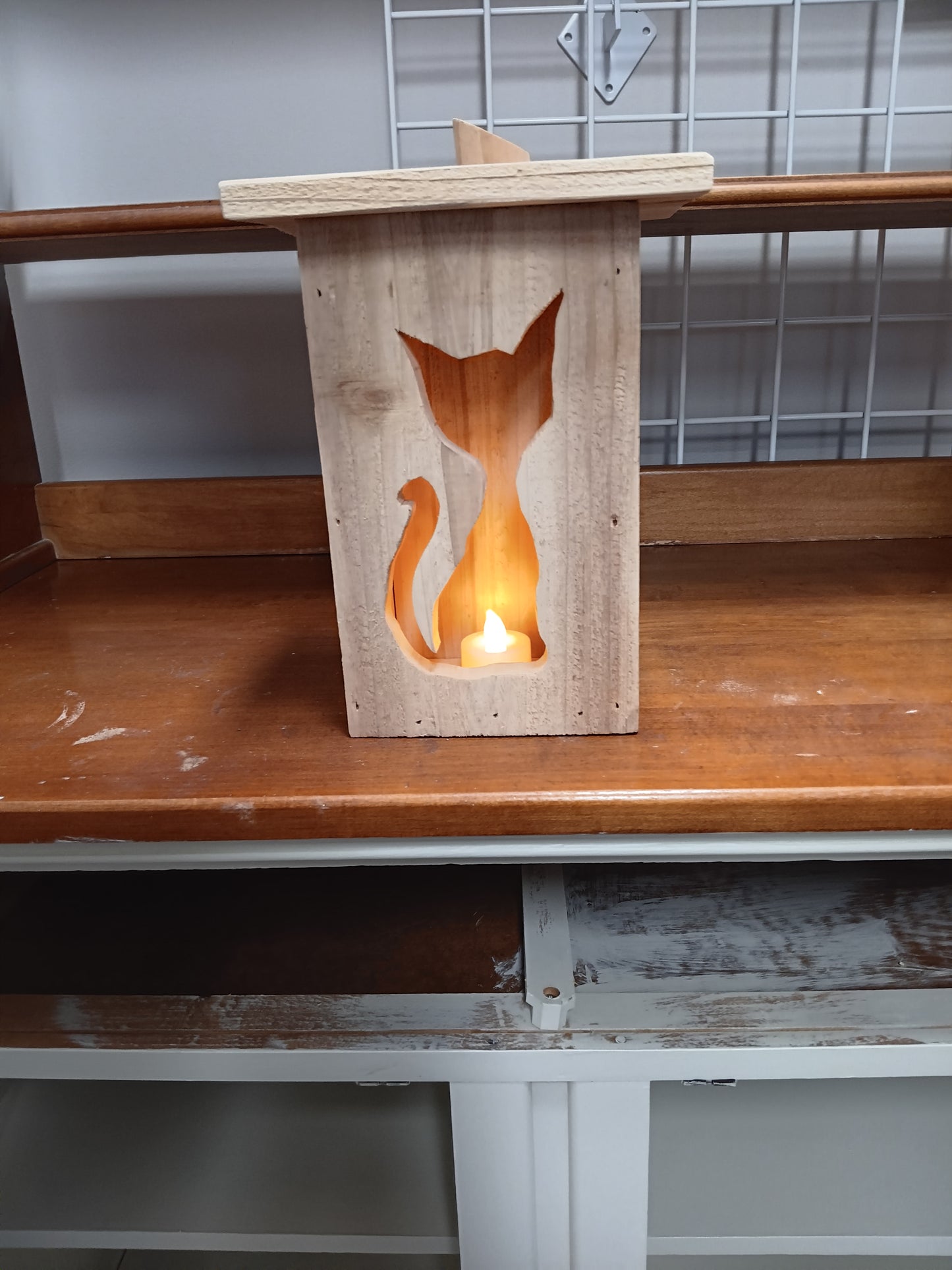 Wood Lantern Candle Holder