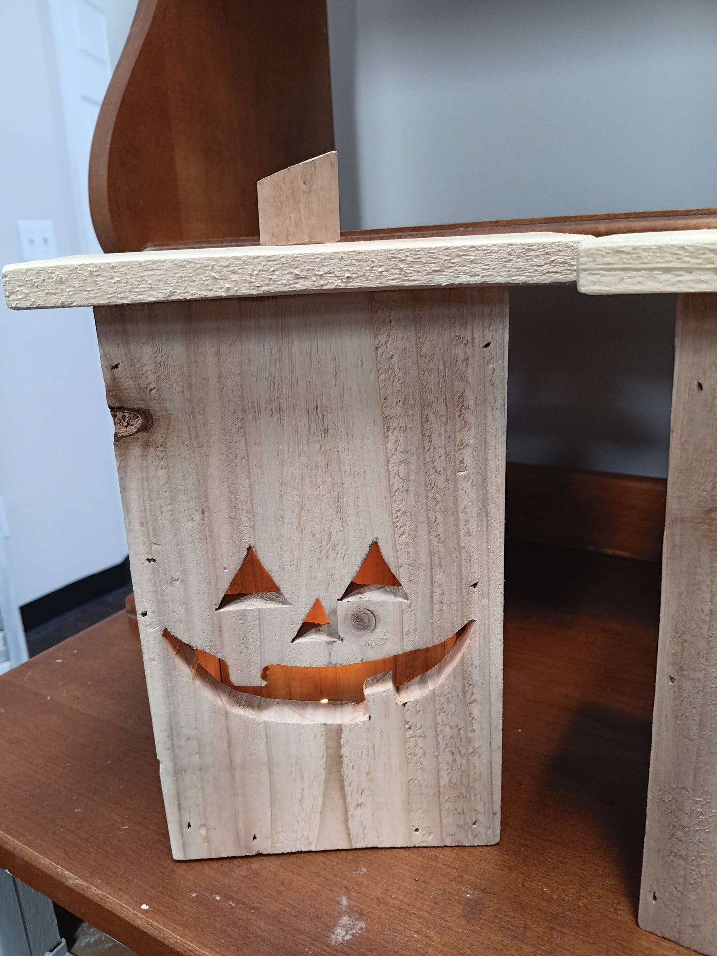 Wood Lantern Candle Holder