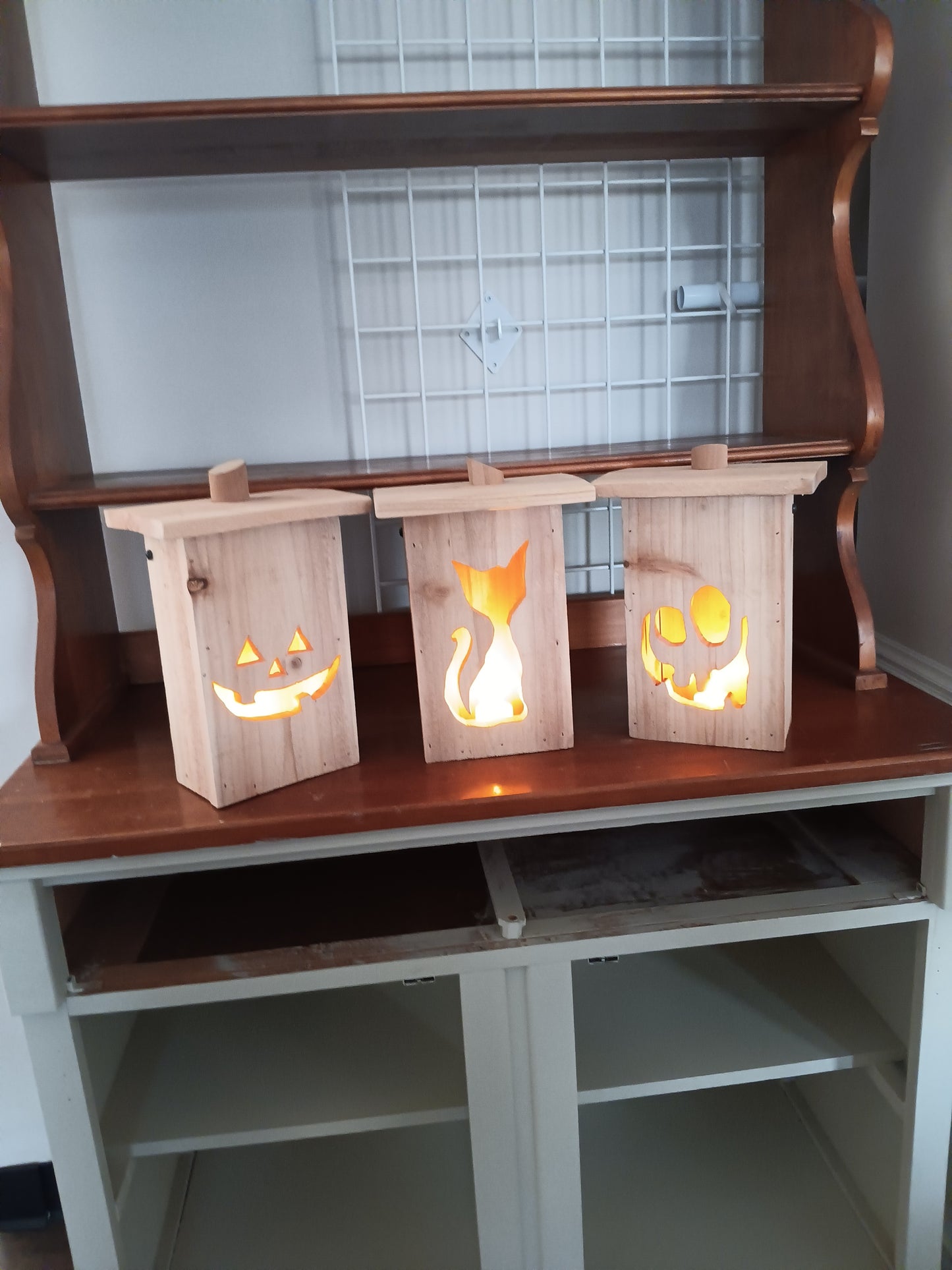 Wood Lantern Candle Holder