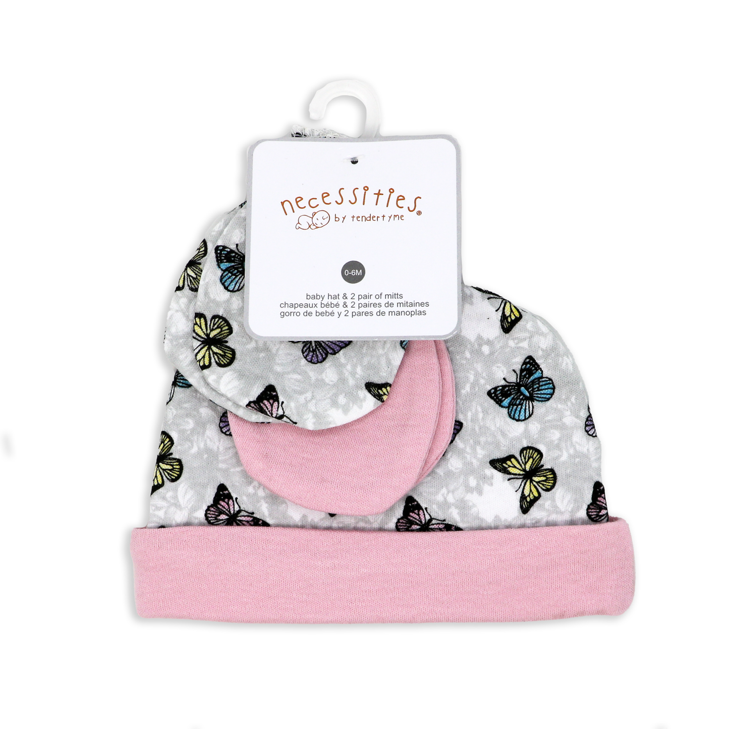 3 Piece Set - Hat and Mitts: Blue