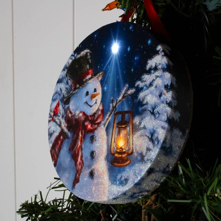 Enchanted Snowman Led Ornament