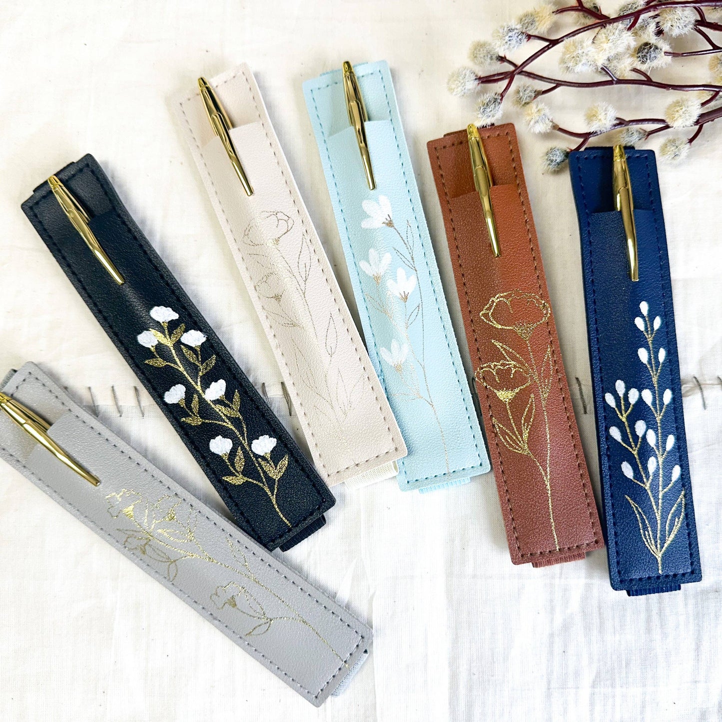 Elastic Pen Holder With Pen: