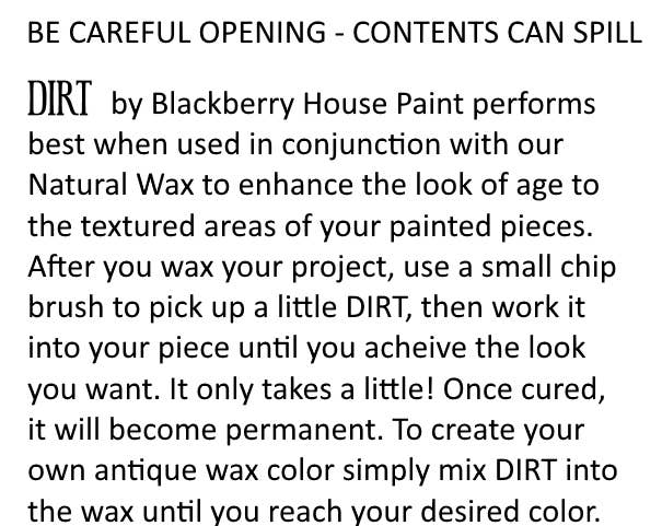 Instant Age Dirt, 4oz - Blackberry House Paint: Dark Brown