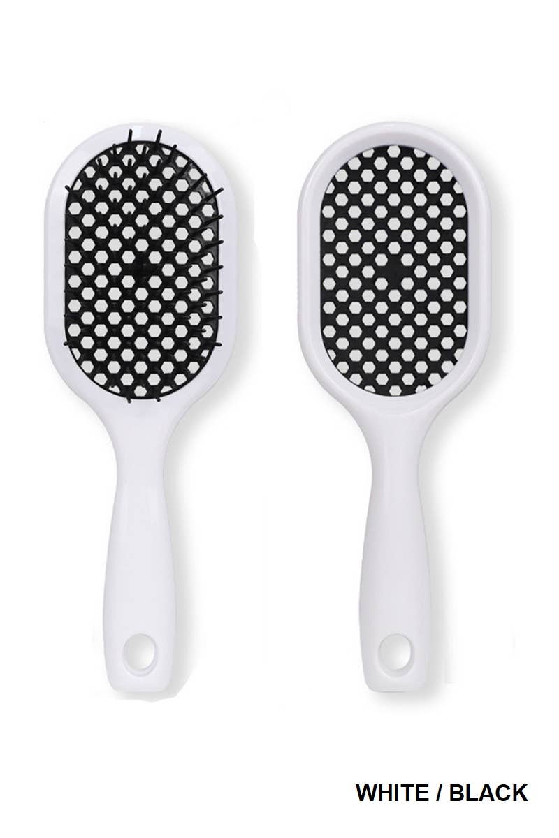,, SI-26504 Tik Tok hairbrush Plus Detangling Hair Comb: BLACK/FUCHSIA-169778 / OS