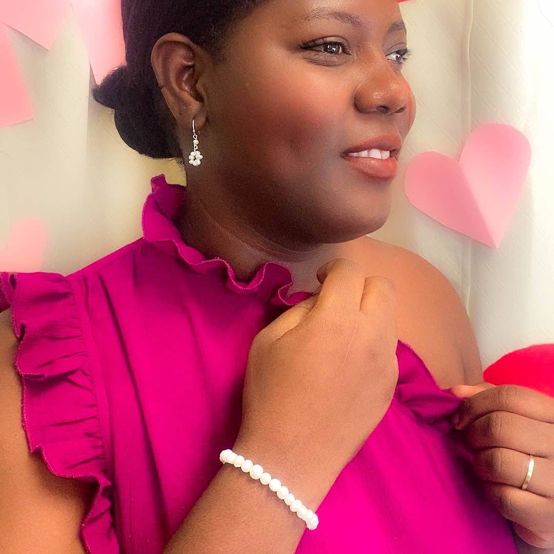 Alegria Blessing pearl and silver bracelet set