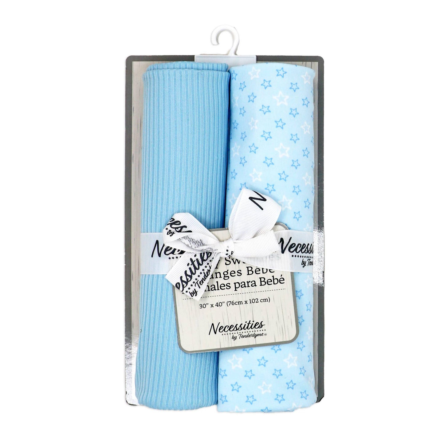 2-Pack Rib Knit Baby Wrap Swaddles: Pink