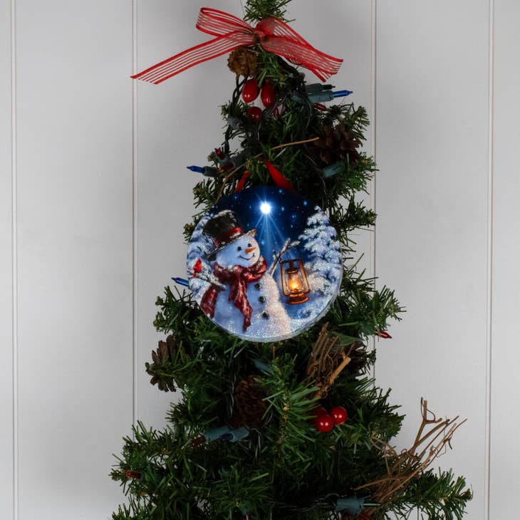 Enchanted Snowman Led Ornament