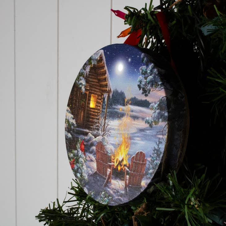 Christmas At the Lake Led Ornament