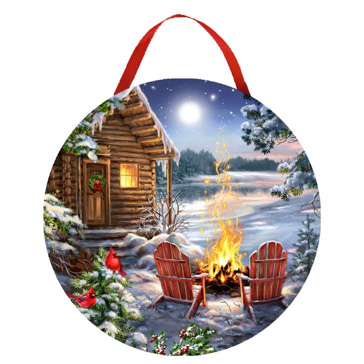 Christmas At the Lake Led Ornament