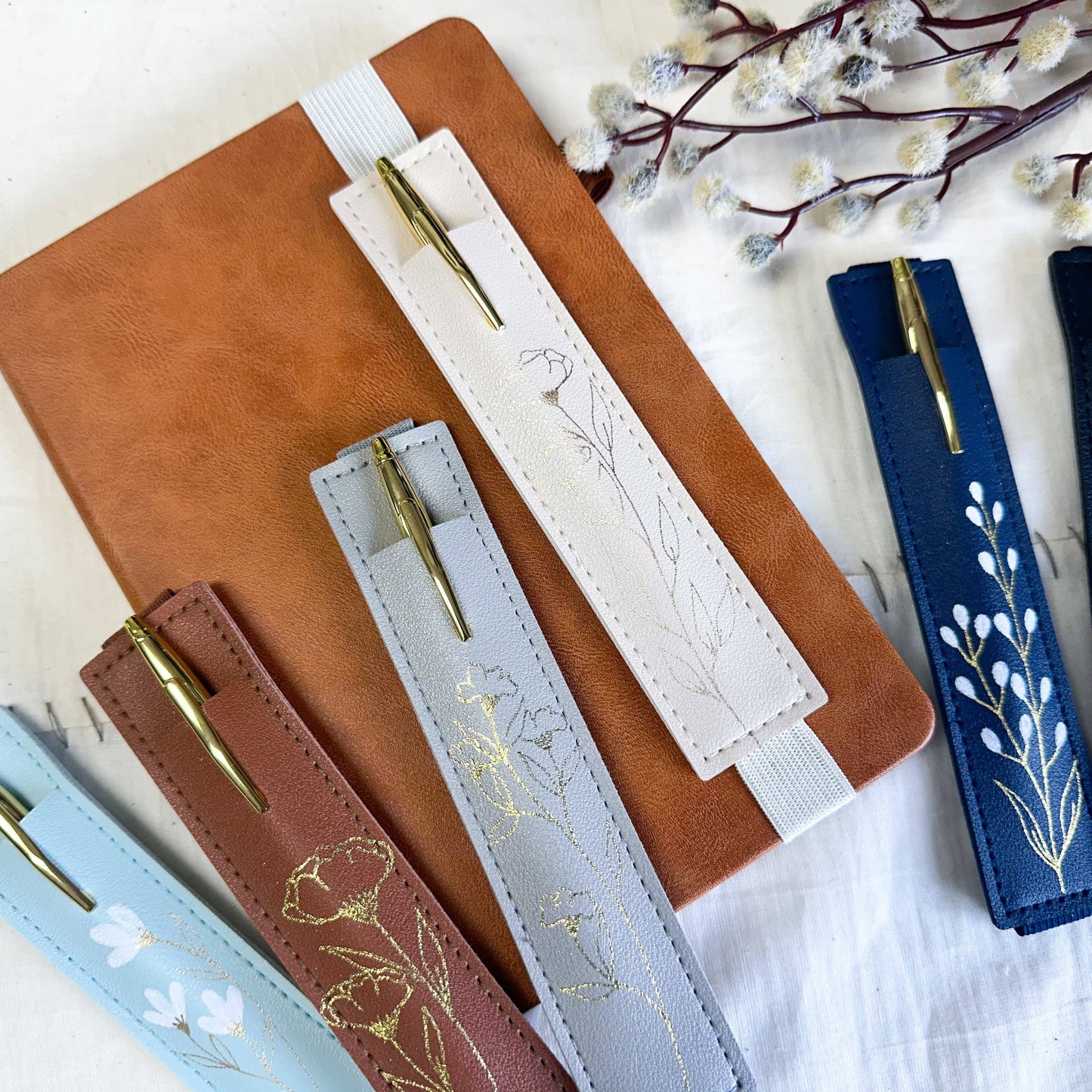 Elastic Pen Holder With Pen: