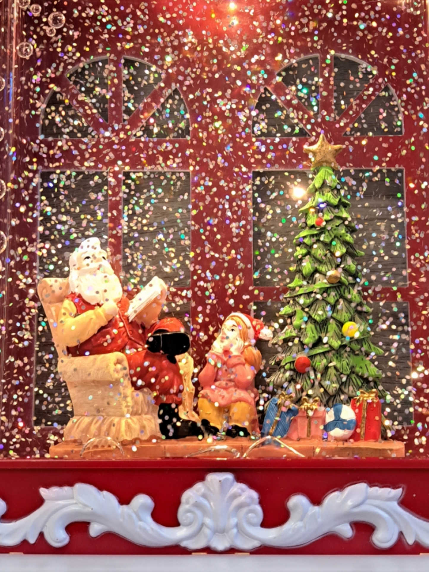 Gift Craft Water Lantern- Santa