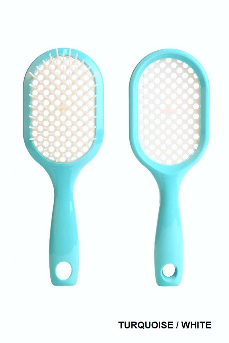 ,, SI-26504 Tik Tok hairbrush Plus Detangling Hair Comb: BLACK/FUCHSIA-169778 / OS