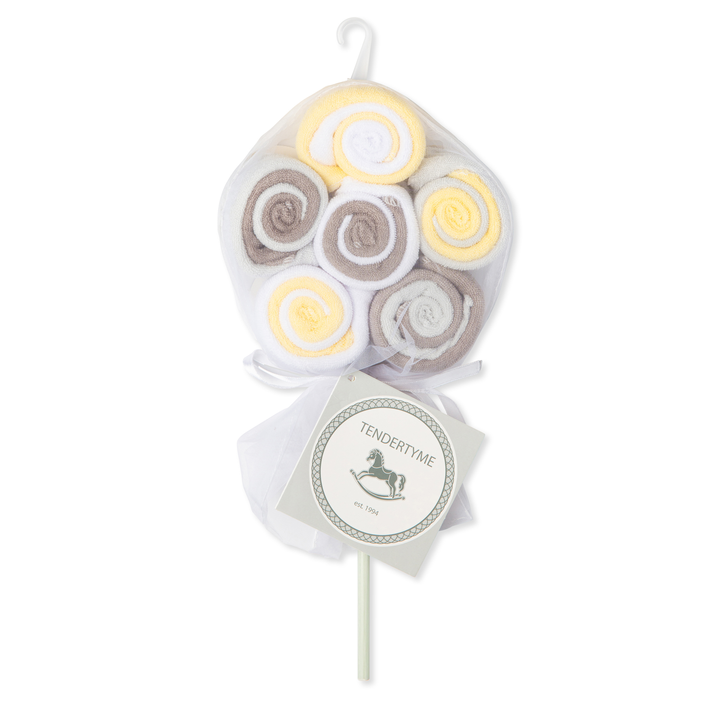 12 Pack Lollipop Washcloth: Pink