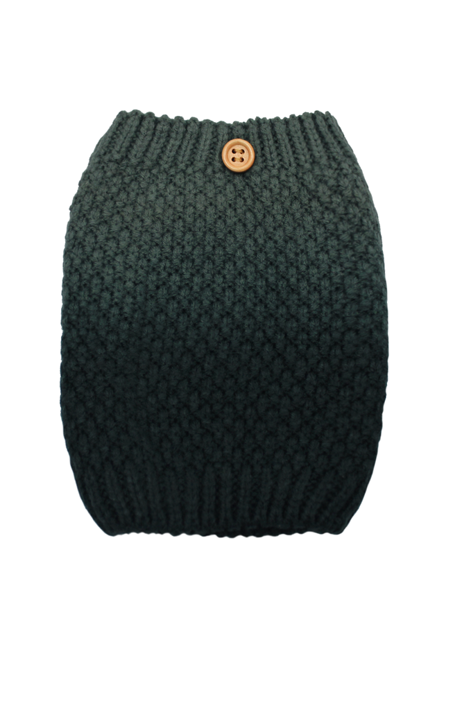 C.C Gradation Two Tone Button Winter Boot Cuffs: Navy