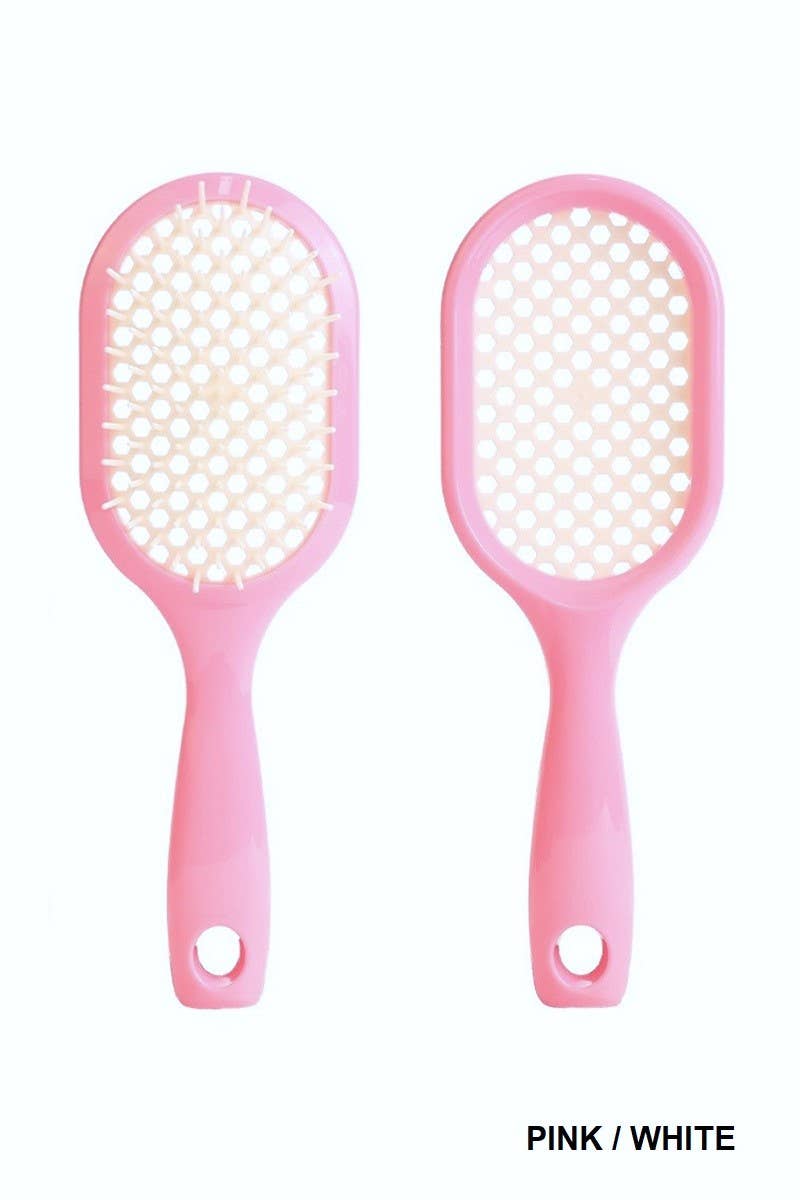 ,, SI-26504 Tik Tok hairbrush Plus Detangling Hair Comb: BLACK/FUCHSIA-169778 / OS