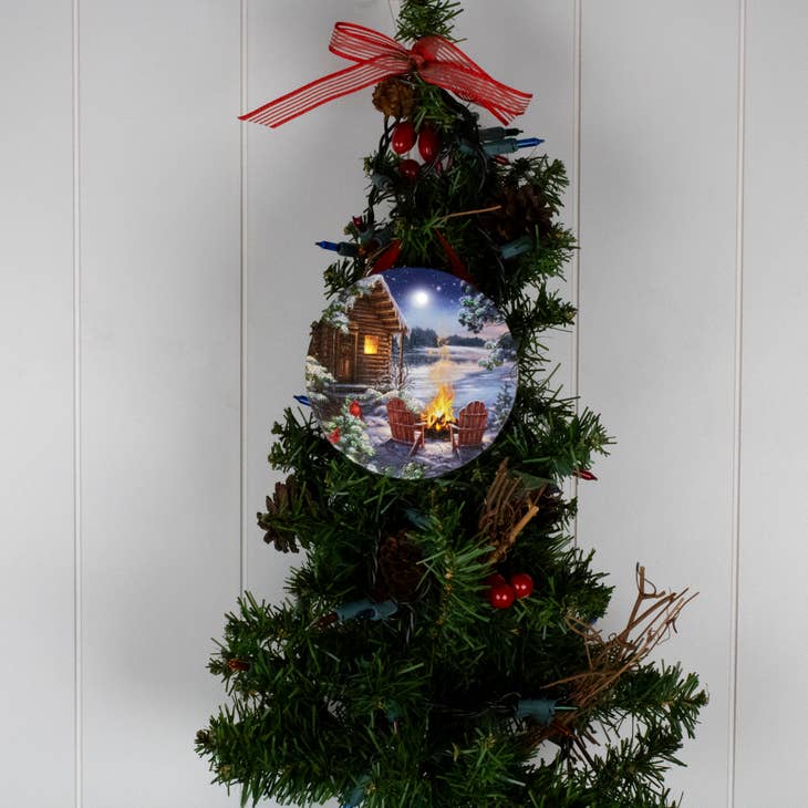 Christmas At the Lake Led Ornament