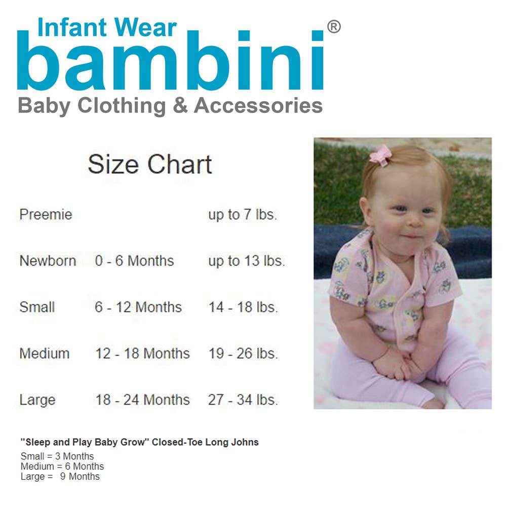 Bambini Baby Pastel Long Sleeve Onezie: Small