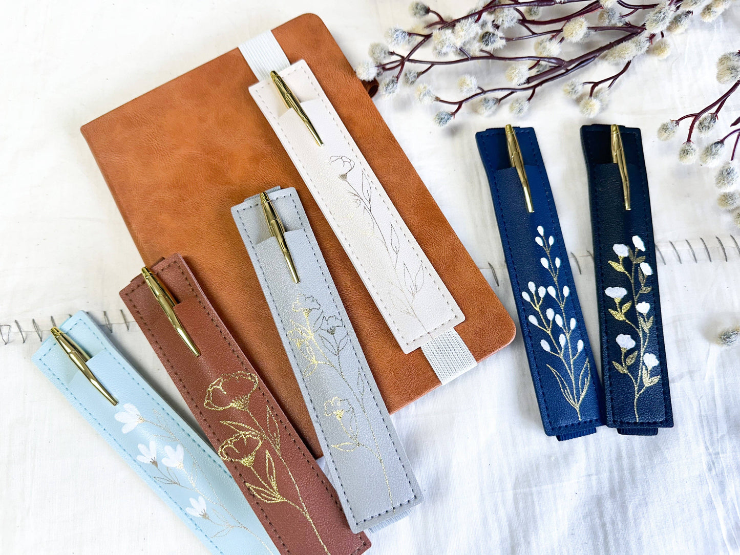 Elastic Pen Holder With Pen: