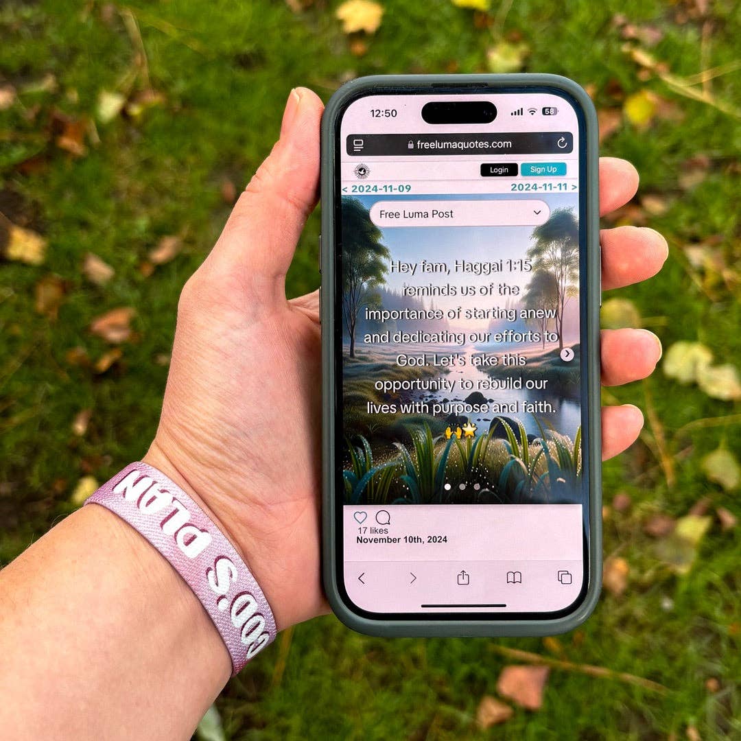 God's Plan NFC Bible Verse Bracelet: Free Luma