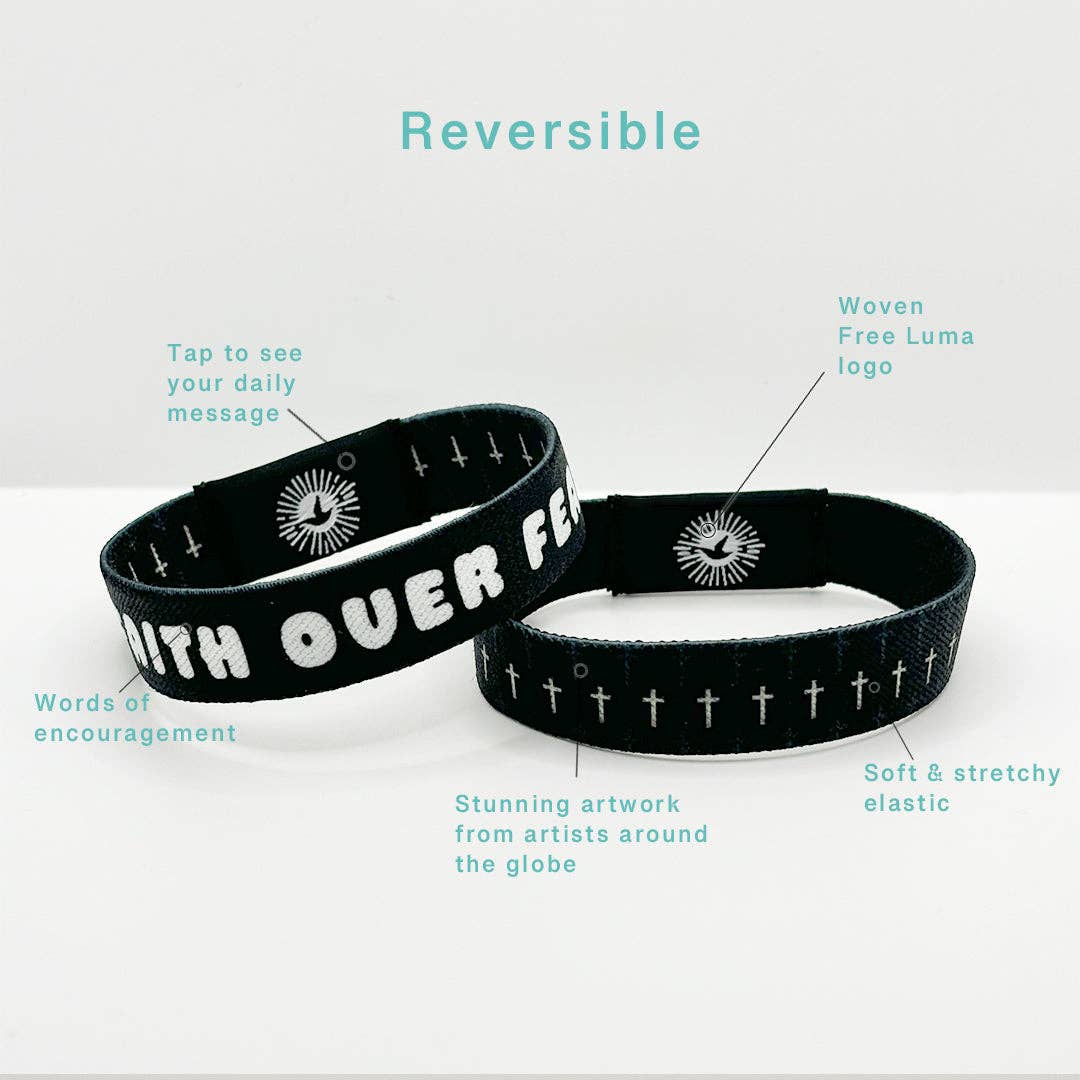 Faith Over Fear NFC Bible Verse Bracelet: Free Luma