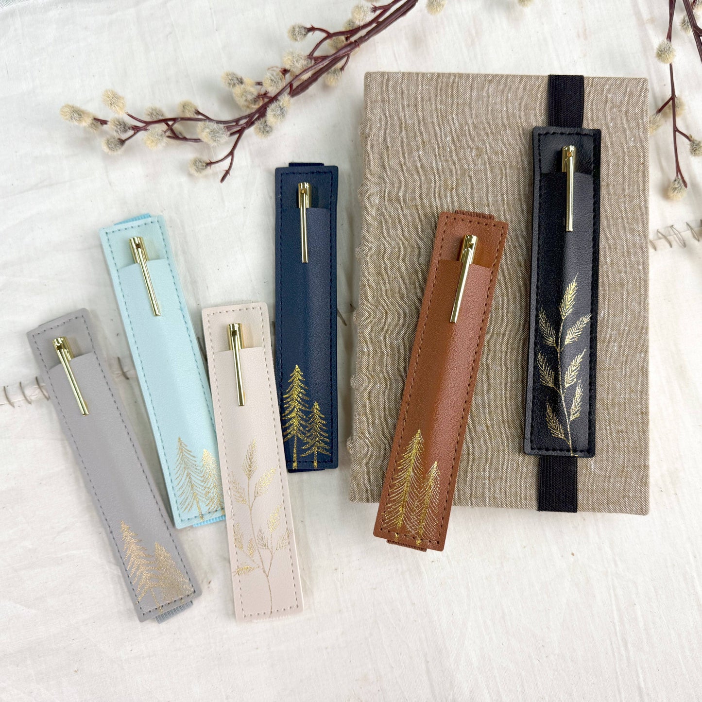 Elastic Pen Holder With Pen: