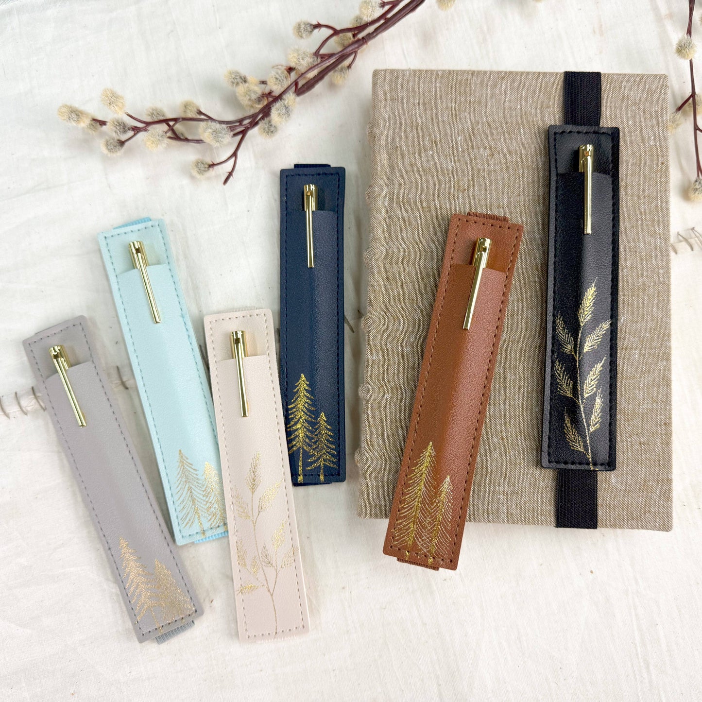 Elastic Pen Holder With Pen:
