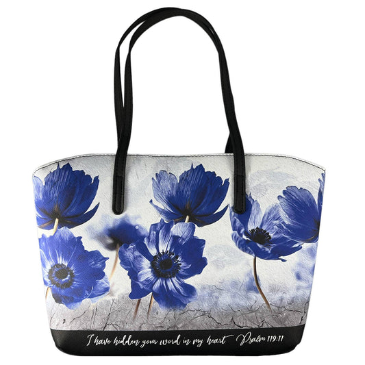White Dove -BC- Psalm 119:11 Floral Wedge Black-XL