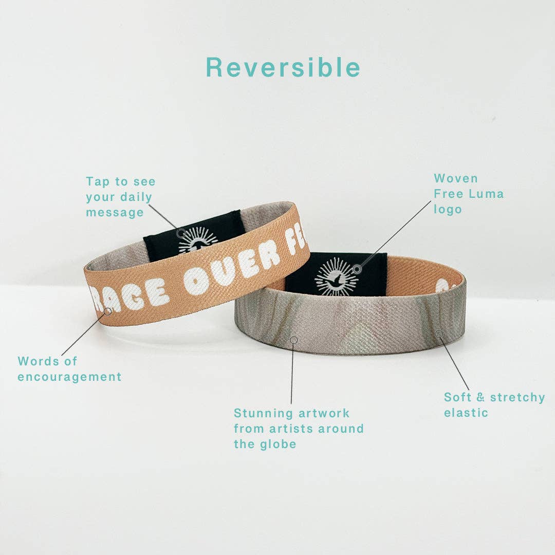 Courage Over Fear NFC Positivity Bracelet: Small/Youth