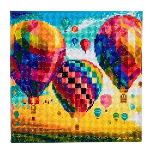 Medium (11.8" x 11.8") Crystal Art Kit - Hot Air Balloons