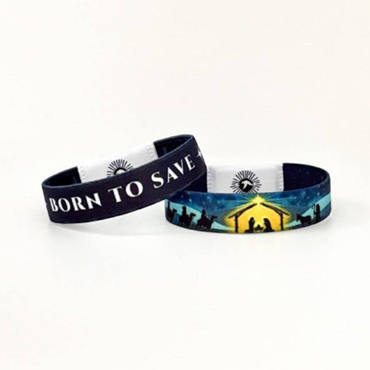 Born To Save NFC Bible Verse Bracelet: Large