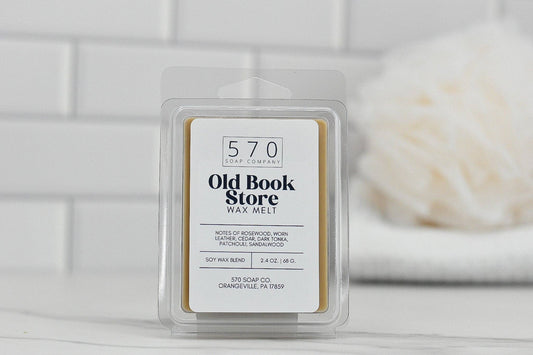 Antique Book Store Wax Melt - Rosewood, Worn Leather, Dark Tonka