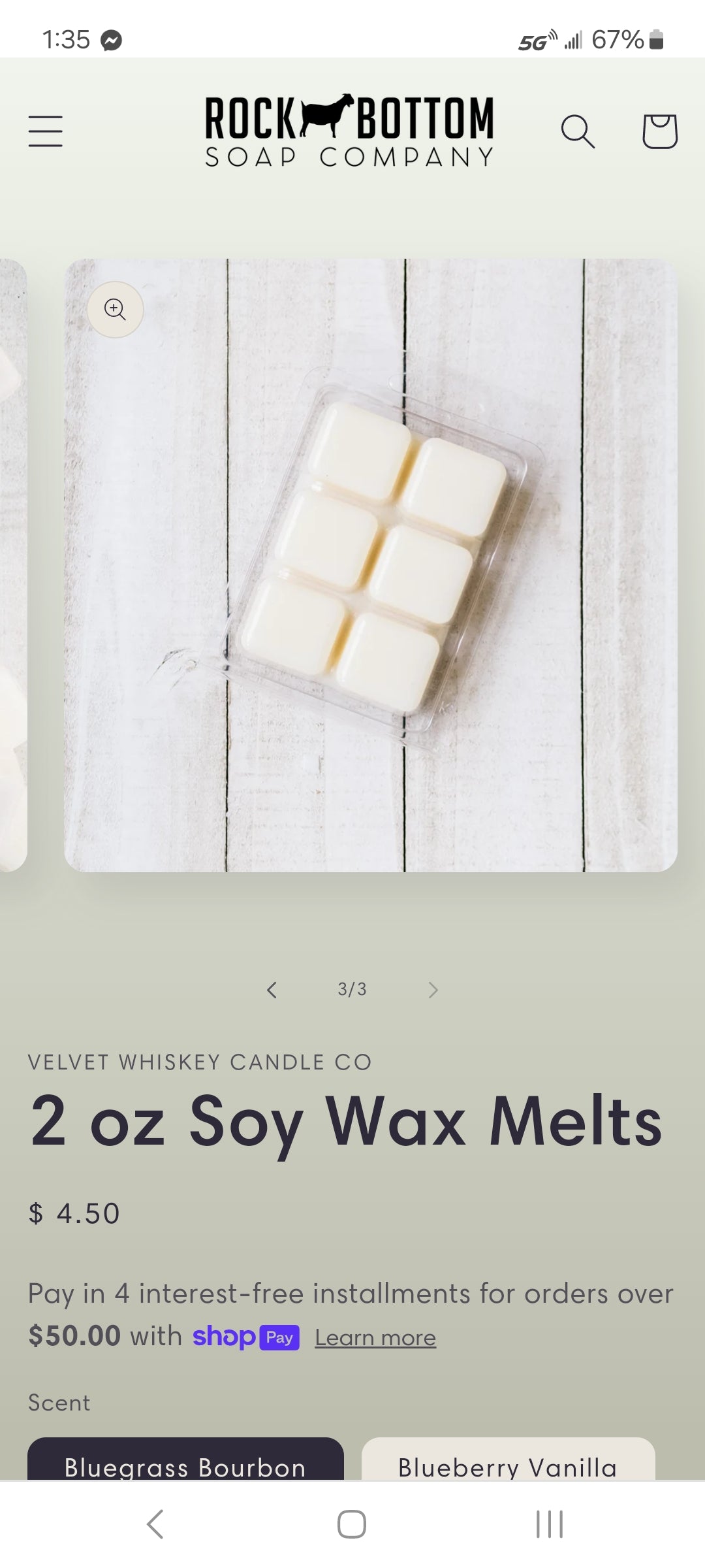 ROCK Bottom Candle Soy Wax Melts