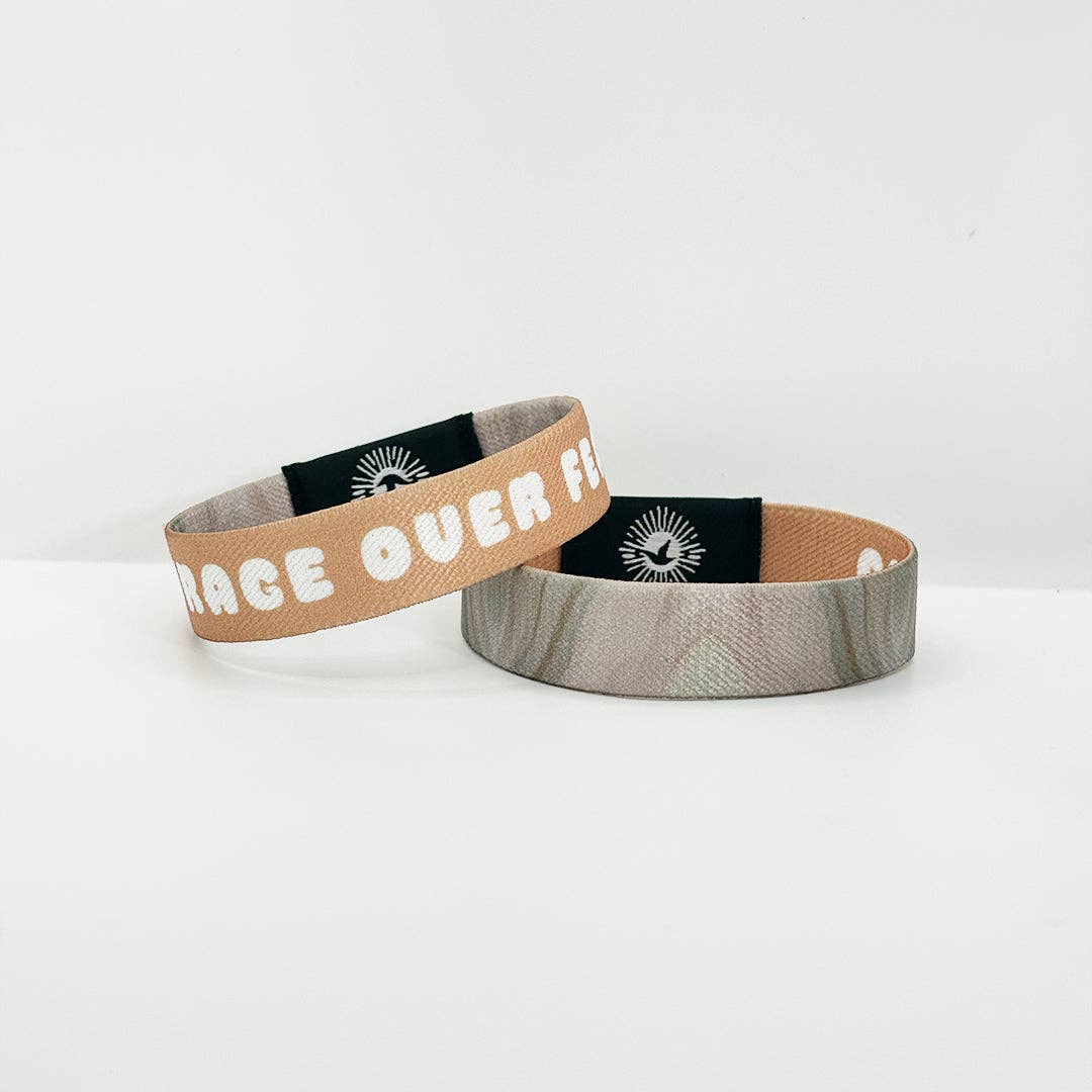 Courage Over Fear NFC Positivity Bracelet: Regular