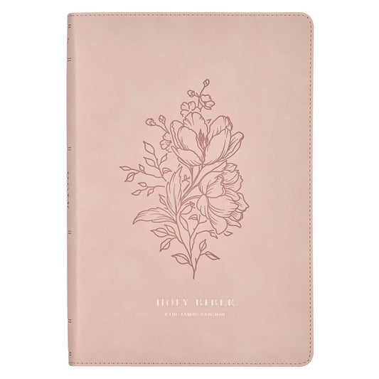 KJV Bible Thinline LP Faux Leather Trust, Pink