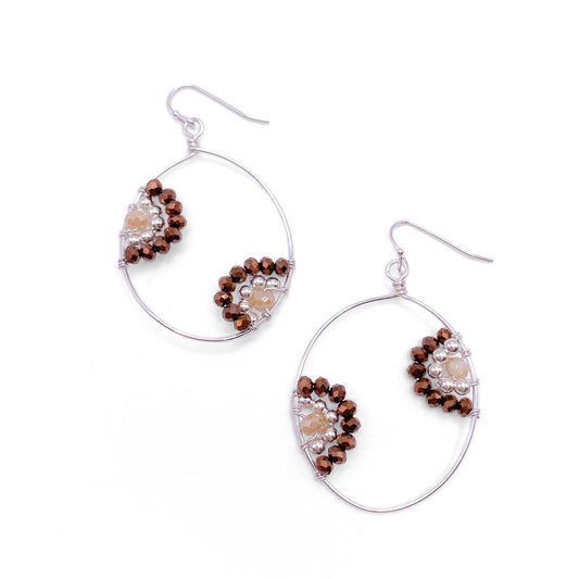 Wendi - Silver Plated Dangle Earrings with Crystals