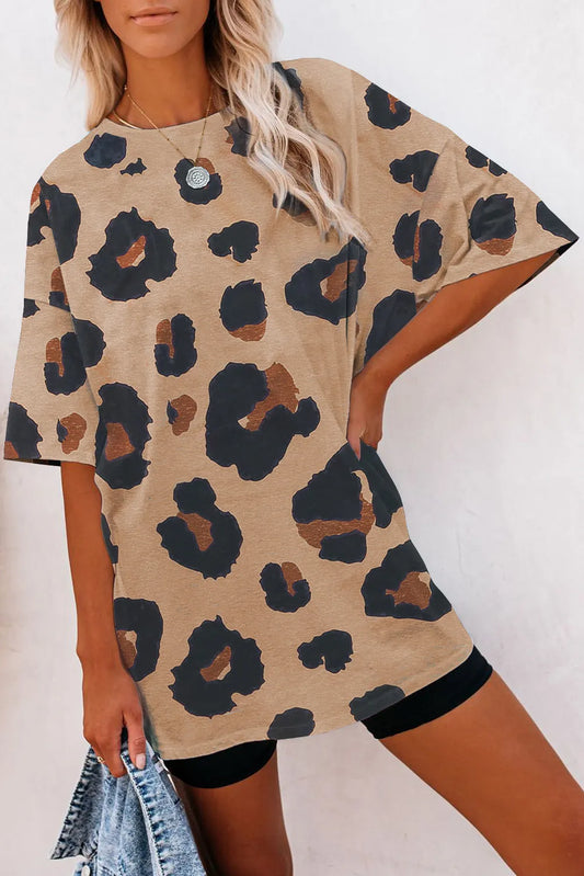Leopard Print Oversized T-Shirt